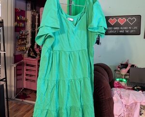 SO Green Midi Dress